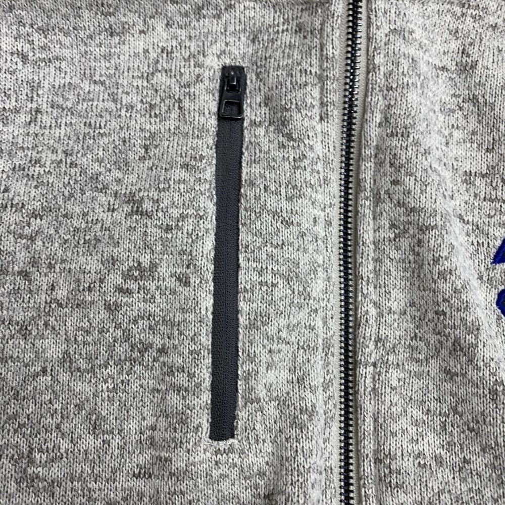 Buffalo Bills Men’s Large Gray Sweater Fleece Vest Full Zip NFL Game Day NWT - Picture 4 of 14